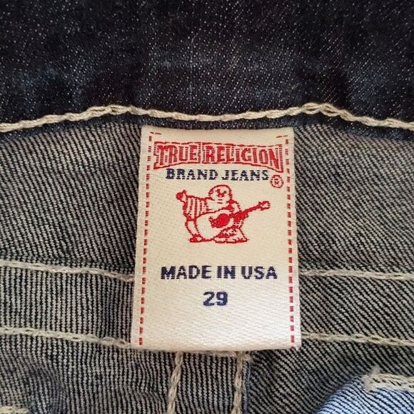 True Religion Women's Sz 29 World Tour Straight Leg Denim Blue Jeans - Picture 7 of 13